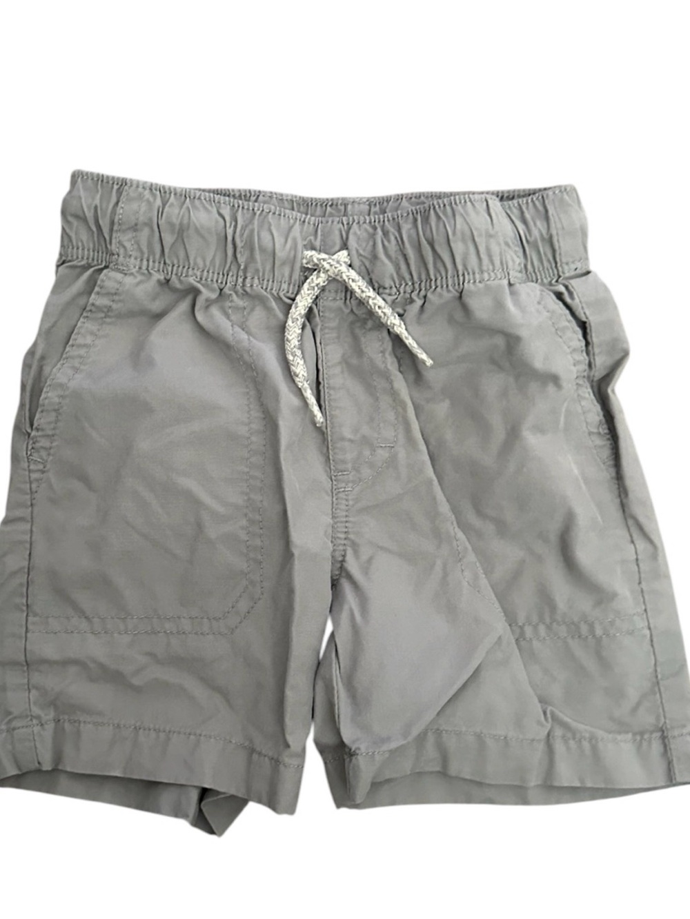 Gray Elastic-Waist Casual Shorts pockets 2T